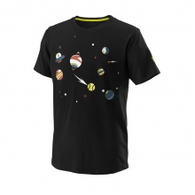 Wilson Tennis Tshirt Planetary Tech (Baumwollmix) 2022 schwarz Jungen